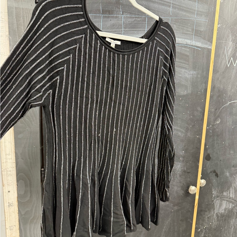 Milano Black and Silver Women's Blouse